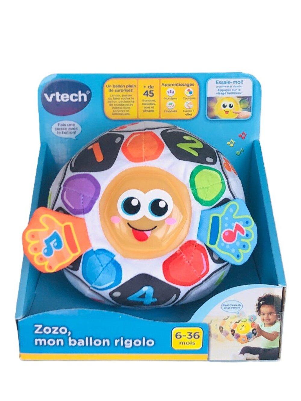 VTech Bright Lights Soccer Ball Musical Light-Up Baby Toy (French) New in Box